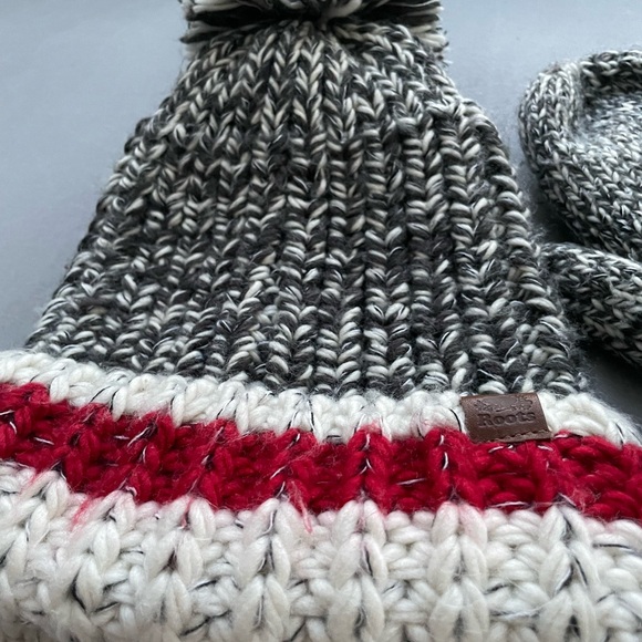 Roots Beanie and Mittens Set - Picture 3 of 5